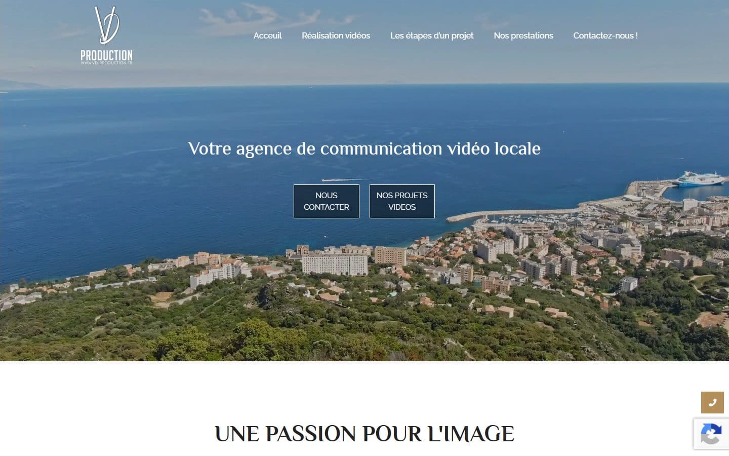 Project preview — Marketing site for a camera operator and editor