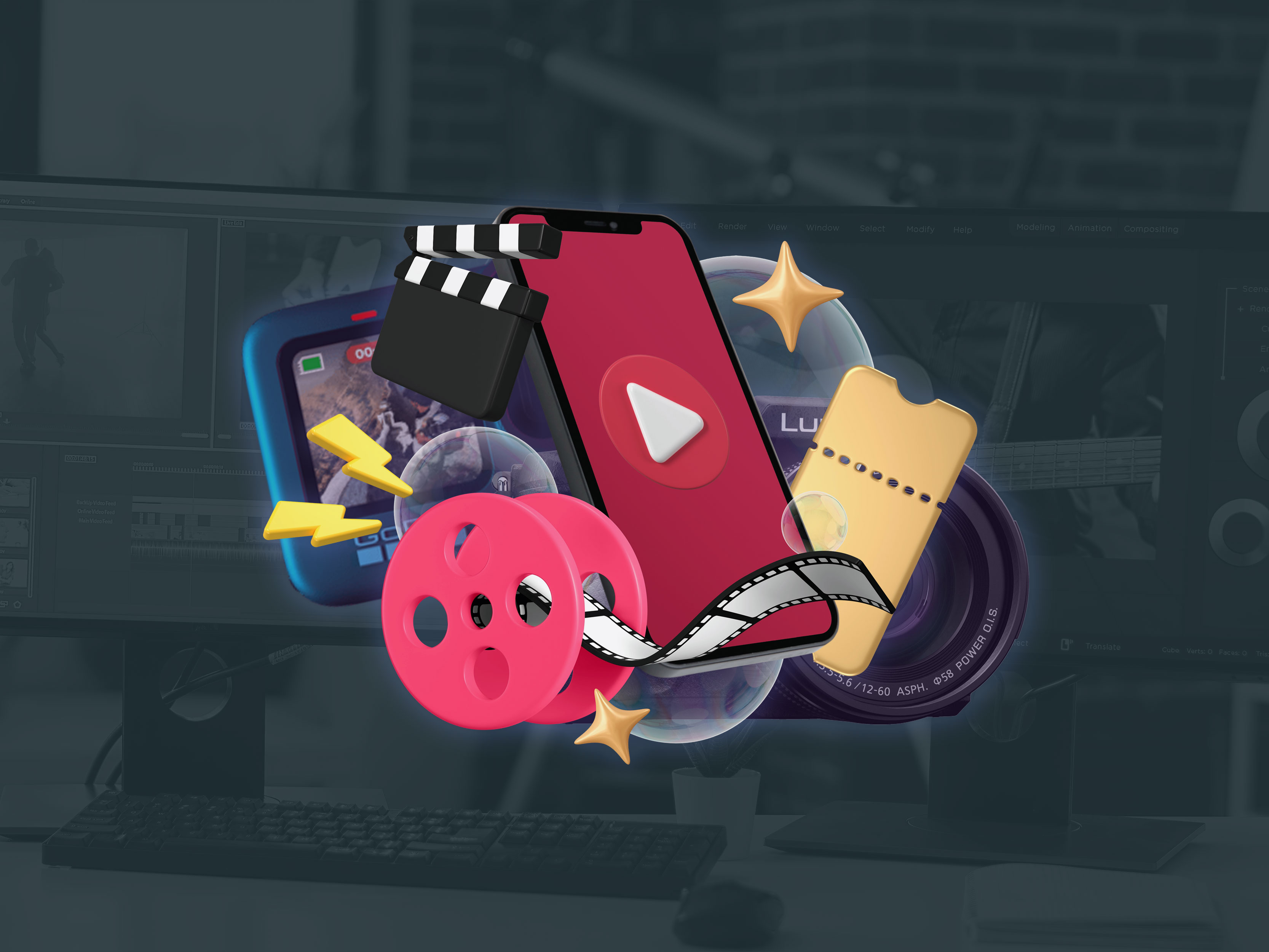 Station de montage vidéo professionnelle